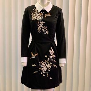 NWOT Black Embroidered Ellan Ted Baker - US 1